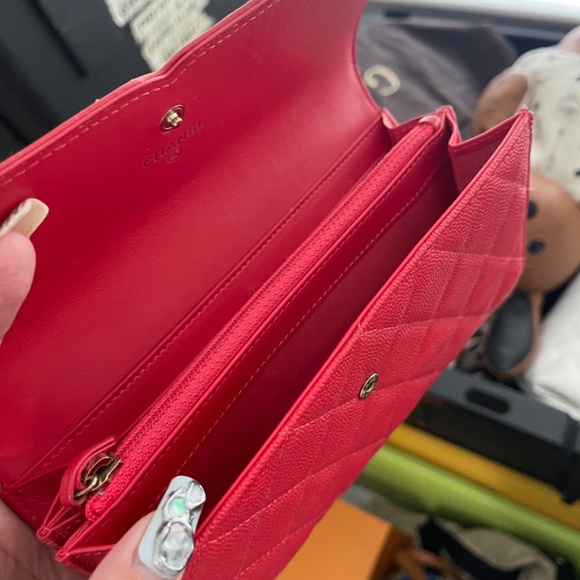 Chanel long wallet red color in caviar - Picture 5 of 5